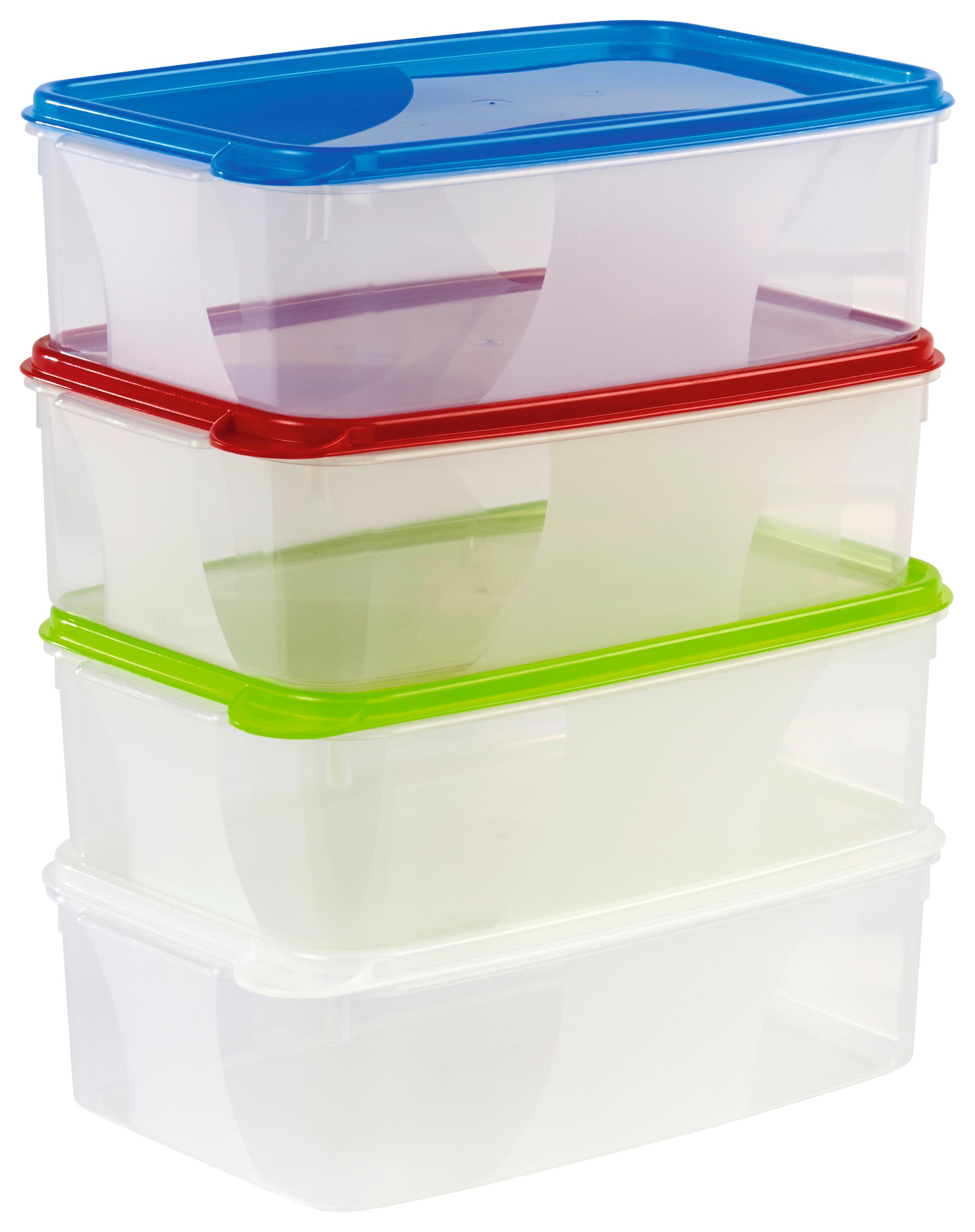 Frischhaltedose Rafi Ca. 2 L, Mikrowellengeeignet - Blau/Rot, KONVENTIONELL, Kunststoff (15/8/23cm)