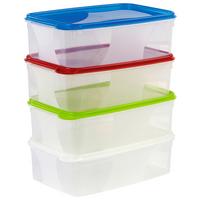 Frischhaltedose Rafi ca. 2 L, Mikrowellengeeignet - Blau/Rot, KONVENTIONELL, Kunststoff (15/8/23cm)
