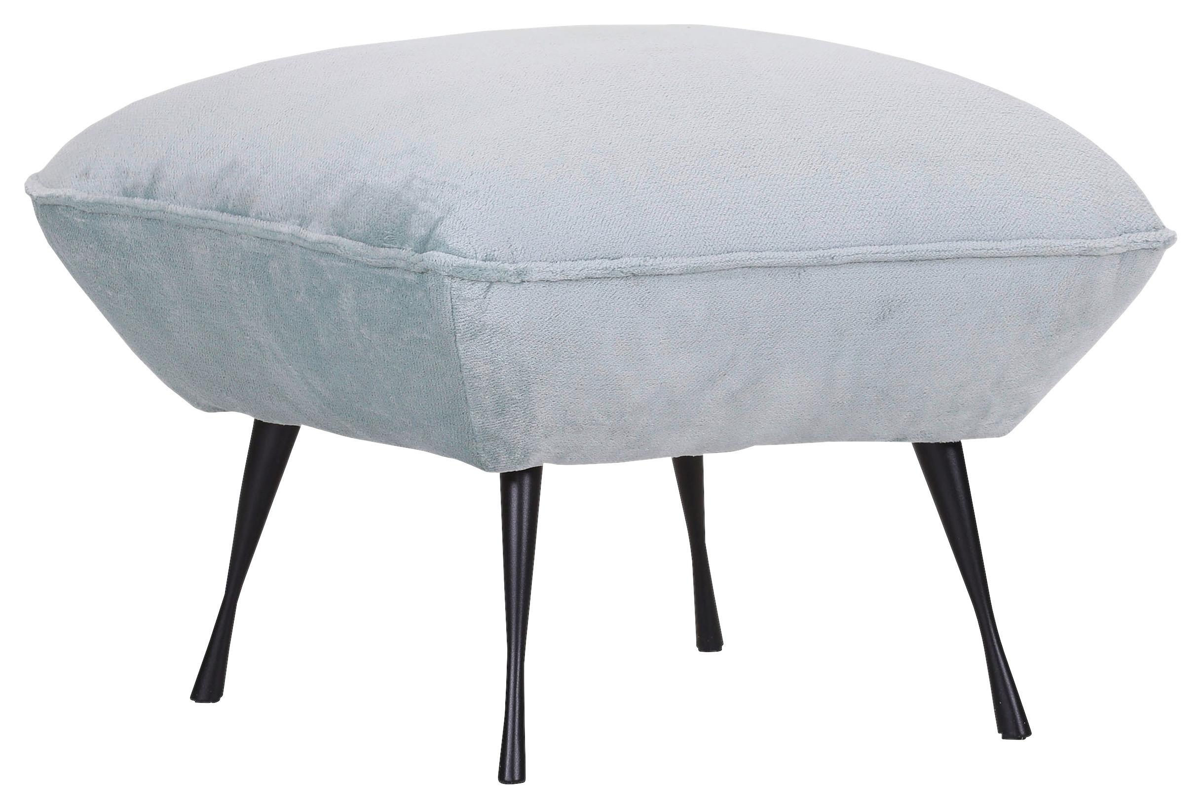 Hocker Lorris - Schwarz/Mintgrün, KONVENTIONELL, Textil (60/49/53cm) - MID.YOU