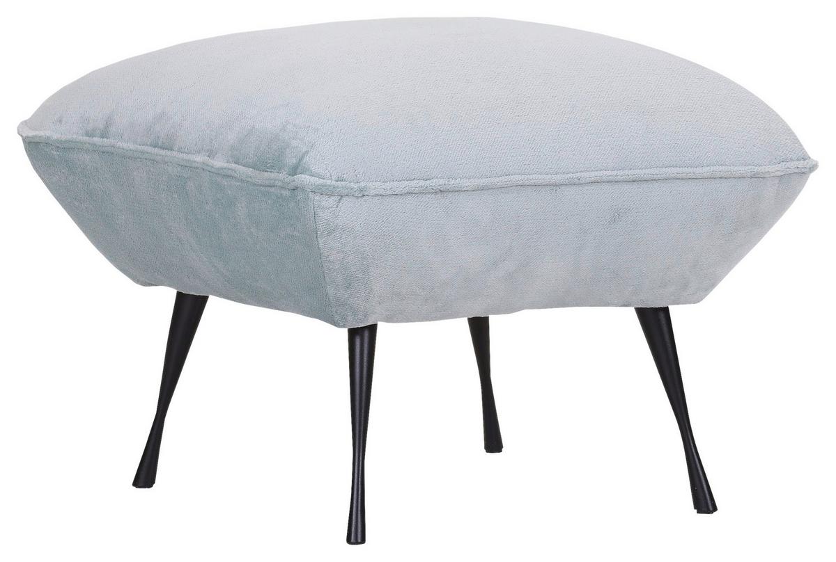 Hocker Lorris - Schwarz/Mintgrün, KONVENTIONELL, Textil (60/49/53cm) - MID.YOU