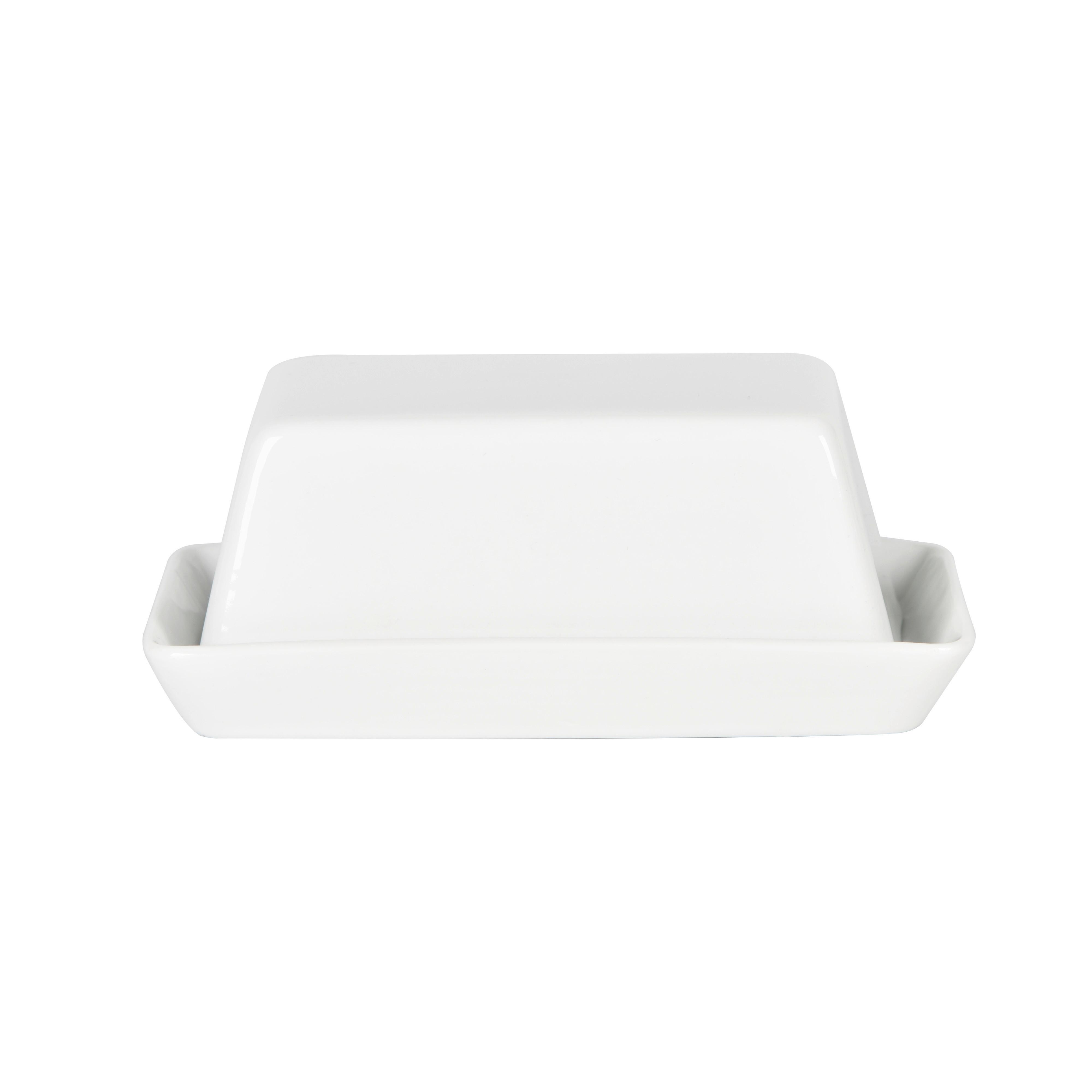 Butterdose Finola - Weiß, Basics, Keramik (17,5/10/7cm) - Luca Bessoni