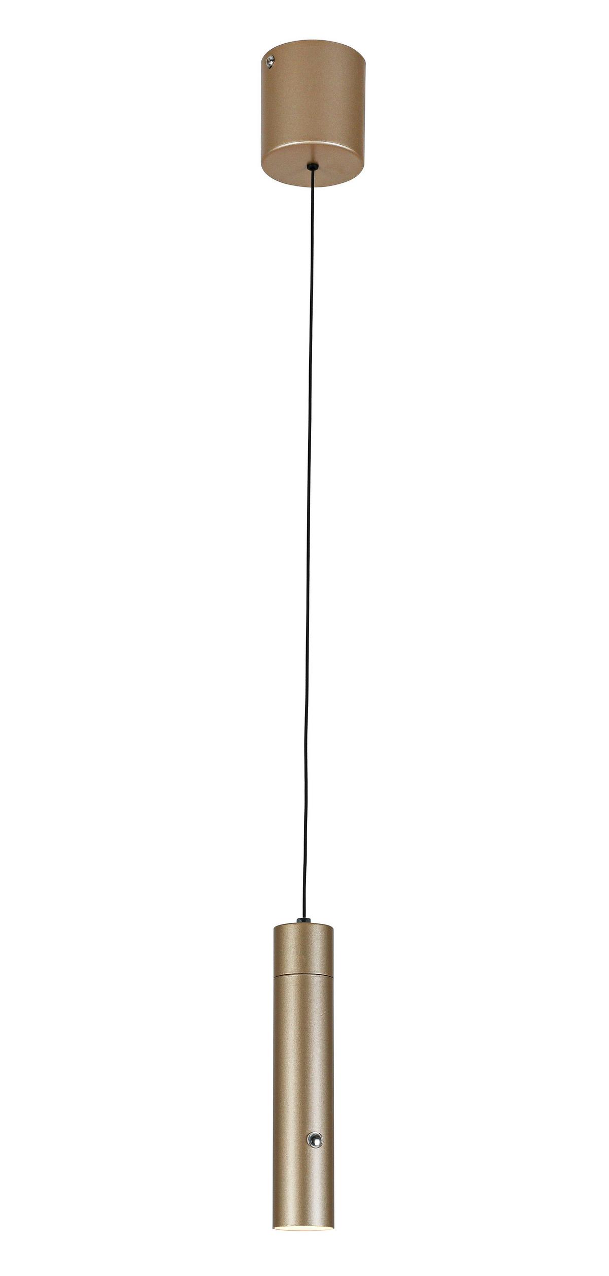 ZÁVĚSNÉ SVÍTIDLO SUSO - cappuccino, Moderní, kov/plast (3,8/3,8/150cm) - Mömax