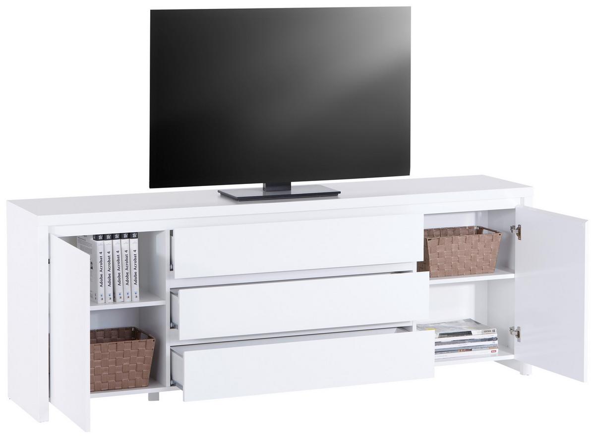 Kommode Larios B: 190 cm Weiß - Weiß, MODERN, Holzwerkstoff (190/71/40cm)