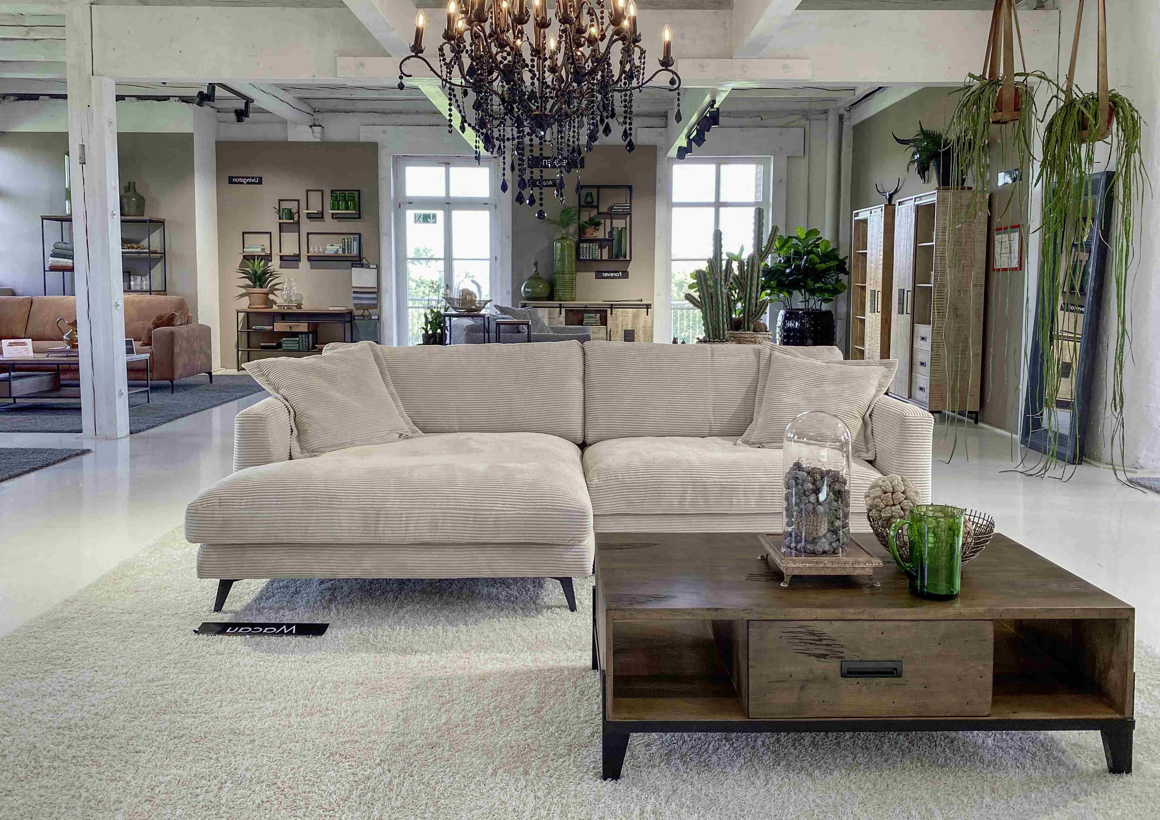 Ecksofa Macau, Beige S: 140x270 cm - Beige/Schwarz, LIFESTYLE, Textil (140/270cm) - Livetastic