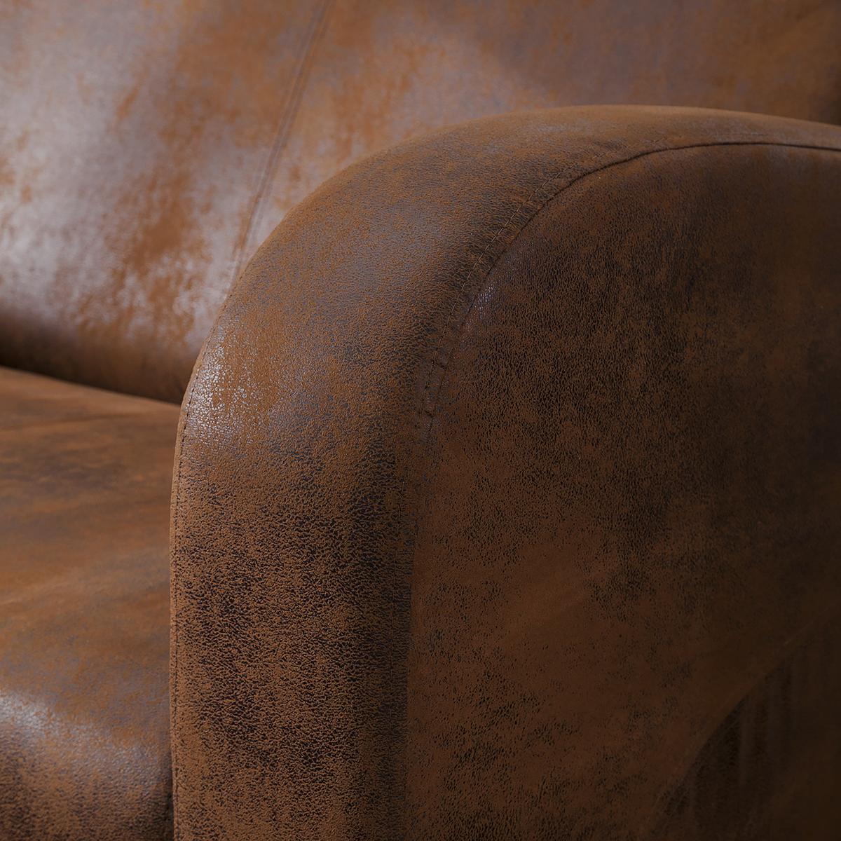 3-sitzer-sofa Antis Braun B: 190 Cm - Dunkelbraun/Braun, Design, Textil (190/80/89cm) - Livetastic