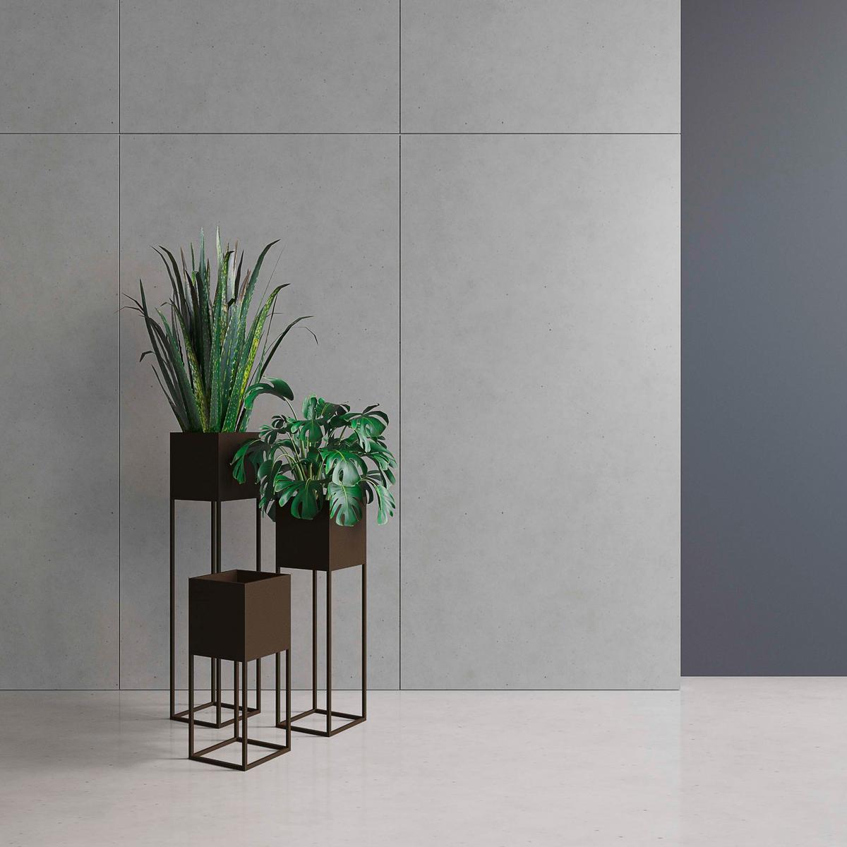 Blumenständer Metall Braun Bxhxt: 19x87x19 Cm - Braun, Basics, Metall (19/87/19cm)