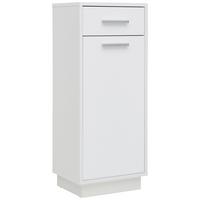 SPODNÁ SKRINKA MILANO - biela/chrómová, Modern, kov/kompozitné drevo (38/92/30cm)