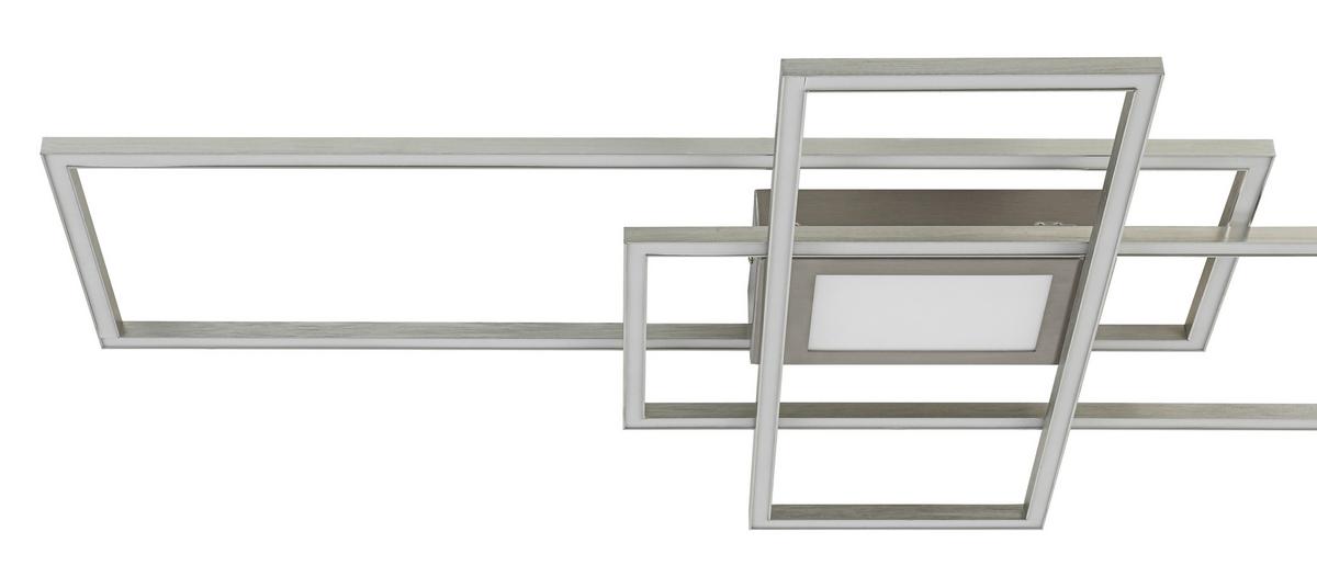 LED-Deckenleuchte Christina - Alufarben/Weiß, Basics, Kunststoff/Metall (45,8/100/6,4cm) - Luca Bessoni