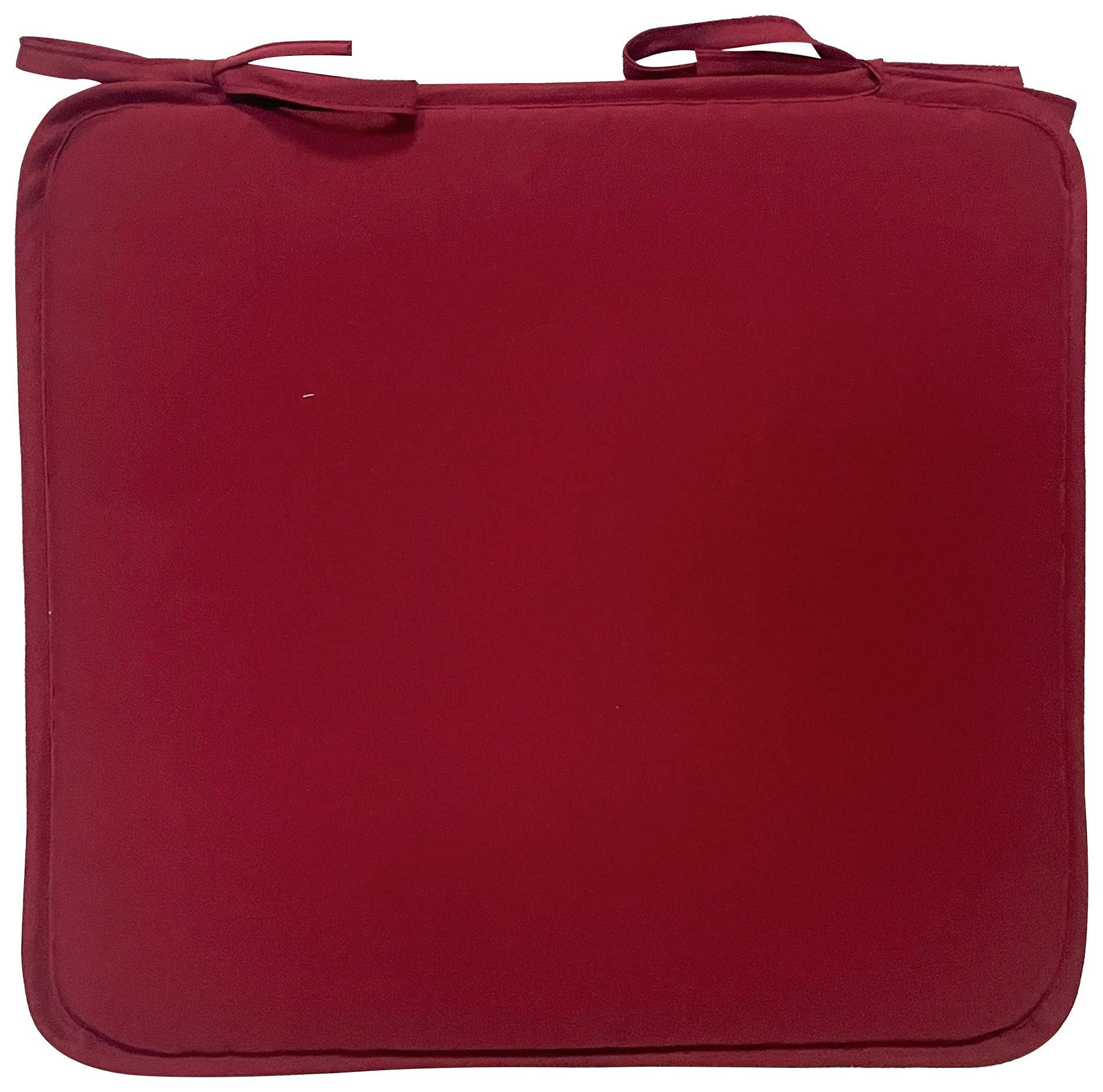 Sitzkissen Christa - Bordeaux, KONVENTIONELL, Textil (36/36/2cm) - Ondega