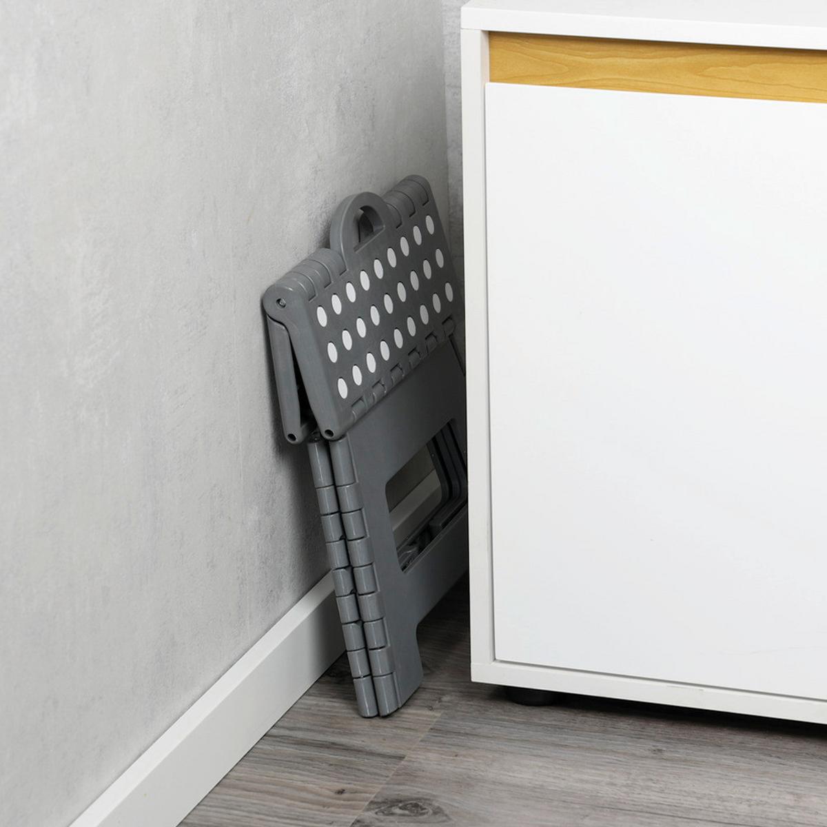 Klapptritt Kunststoff, Grau - Grau, Basics, Kunststoff (35cm) - Kesper
