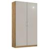 Drehtürenschrank 91 cm Berlin Eiche Dekor/Hellgrau - Hellgrau/Eiche Artisan, MODERN, Holzwerkstoff (91/197/54cm) - Rauch Möbel