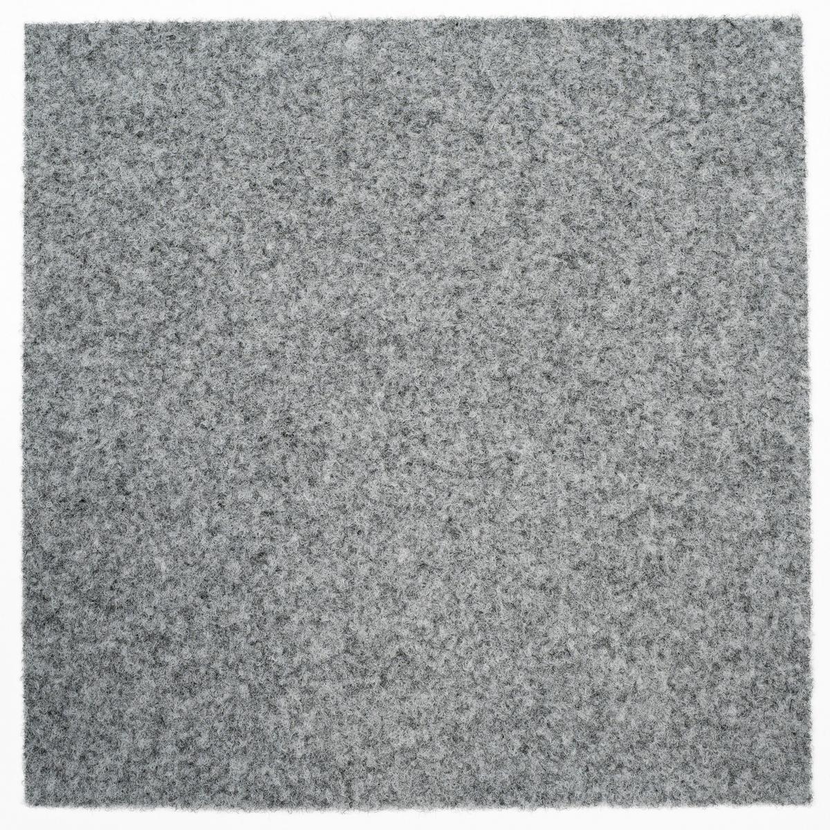 Teppichfliese Graublau Solid Vel 50x50 cm Florhöhe 4 mm - Graublau, Basics, Textil (50/50cm)