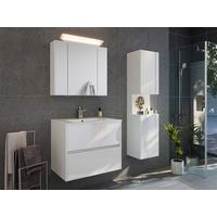 SPIEGELSCHRANK Weiß Hochglanz B: 70 cm - Weiß Hochglanz, MODERN, Glas/Holzwerkstoff (70/62/17cm) - MID.YOU