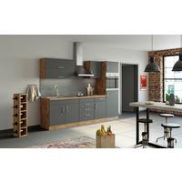 Küchenzeile Sorrento ohne Geräte 270 cm Anthrazit - Eichefarben/Anthrazit, MODERN, Holzwerkstoff (270/200/60cm) - Held