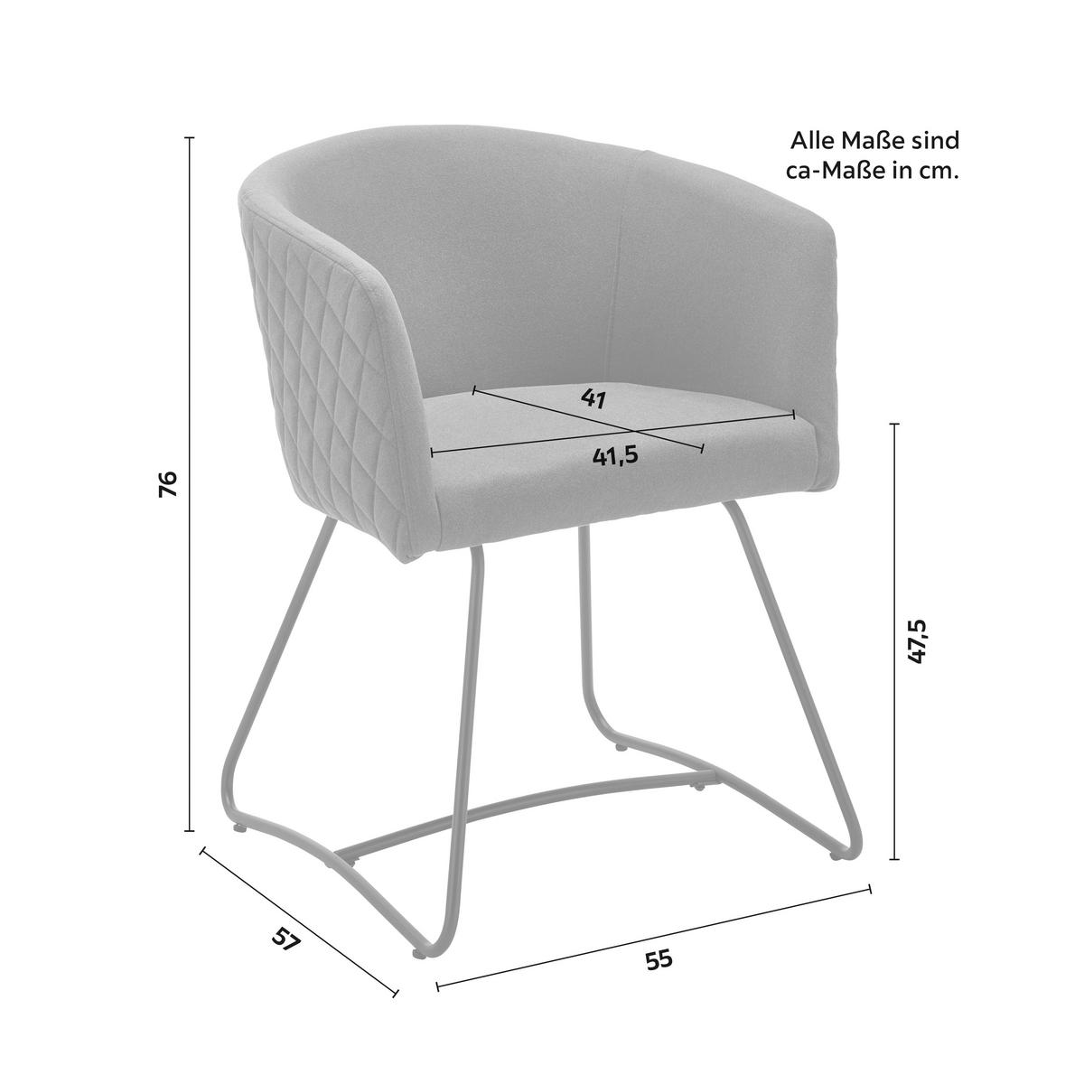 Židle IVA modrá - modrá/černá, Moderní, kov/textil (55/76/57cm) - Bessagi Home