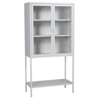 Vitrine Misha - Weiß, Design, Metall (75/150/35cm) - Livetastic