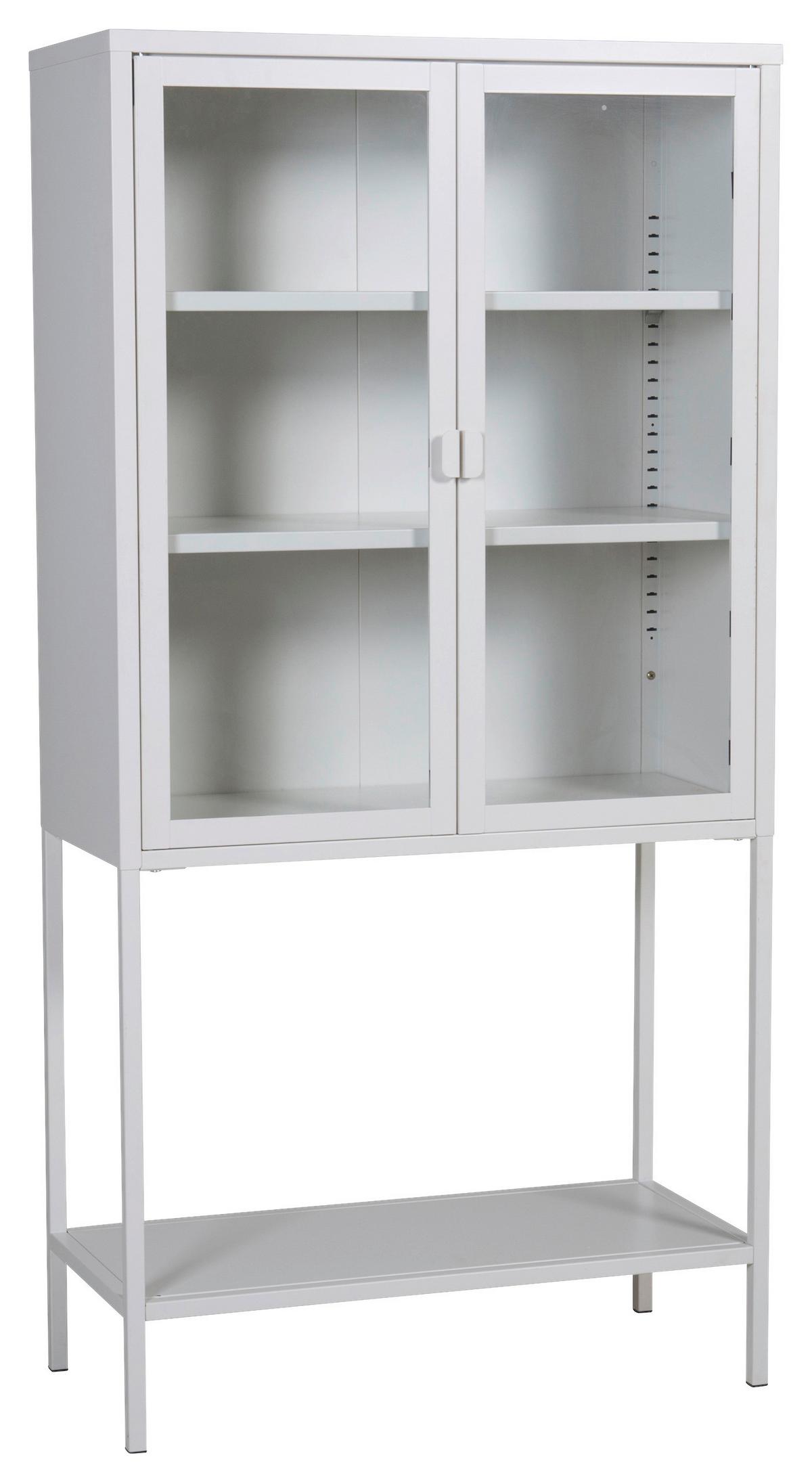 Vitrine Misha - Weiß, Design, Metall (75/150/35cm) - Livetastic
