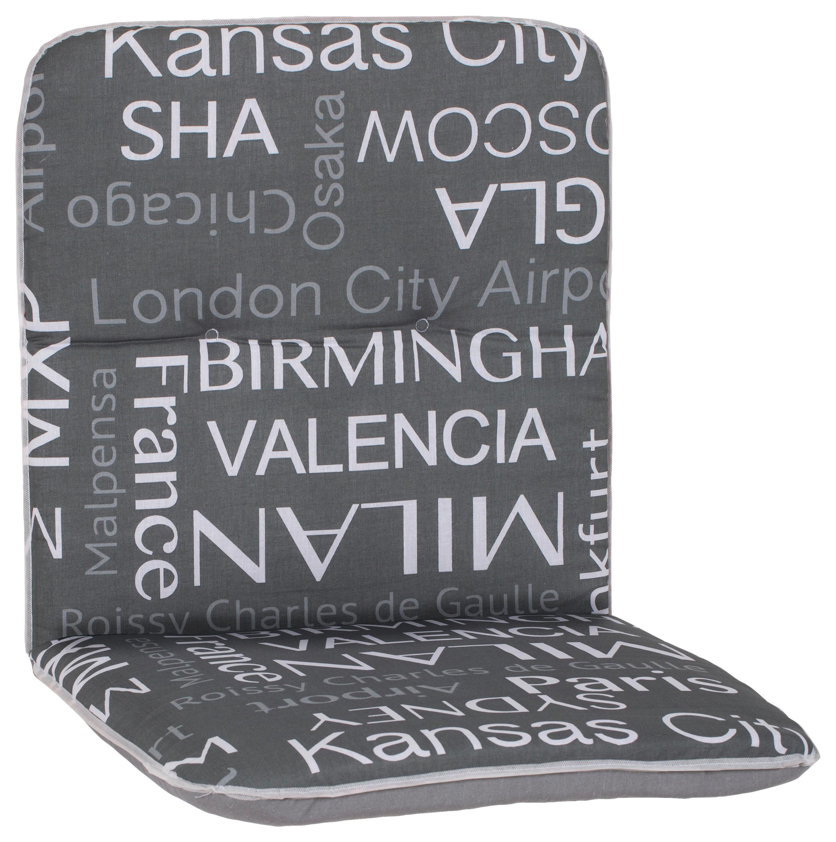 Niederlehner Wendeauflage Bali 96x47 cm Grau