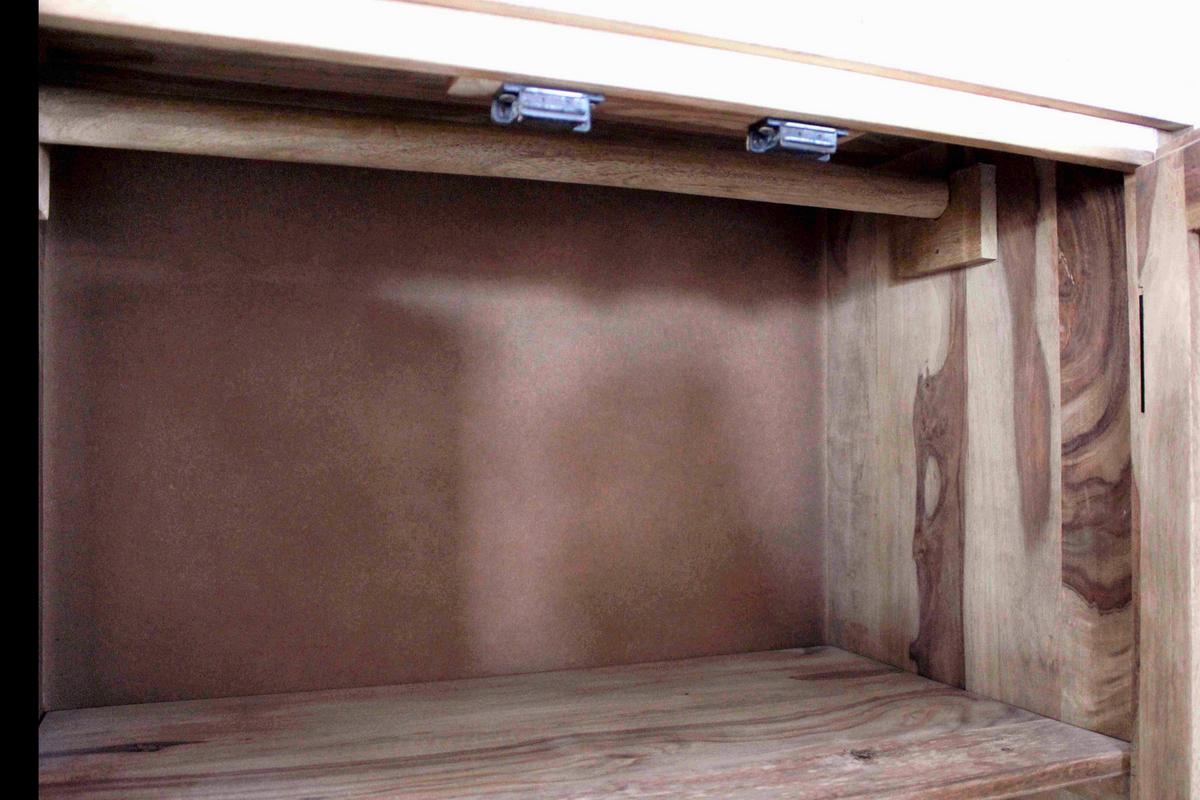 GARDEROBENSCHRANK Naturfarben/Schwarz B: 80cm - Schwarz/Naturfarben, Design, Holz/Metall (80/180/45cm) - MID.YOU