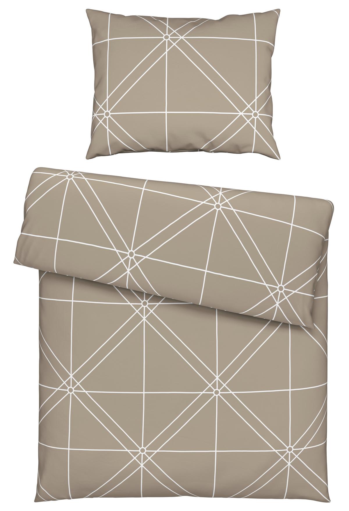 Ágyneműhuzat-garnitúra Chalene 140/200cm Anthrazit - taupe, Romantik / Landhaus, textil (140/200cm) - James Wood