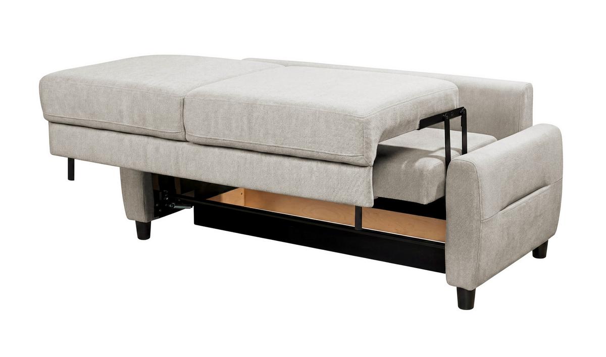 Schlafsofa Rio Perlmutt B: 192cm - Perlmutt/Schwarz, MODERN, Textil (192/83/99cm) - MID.YOU