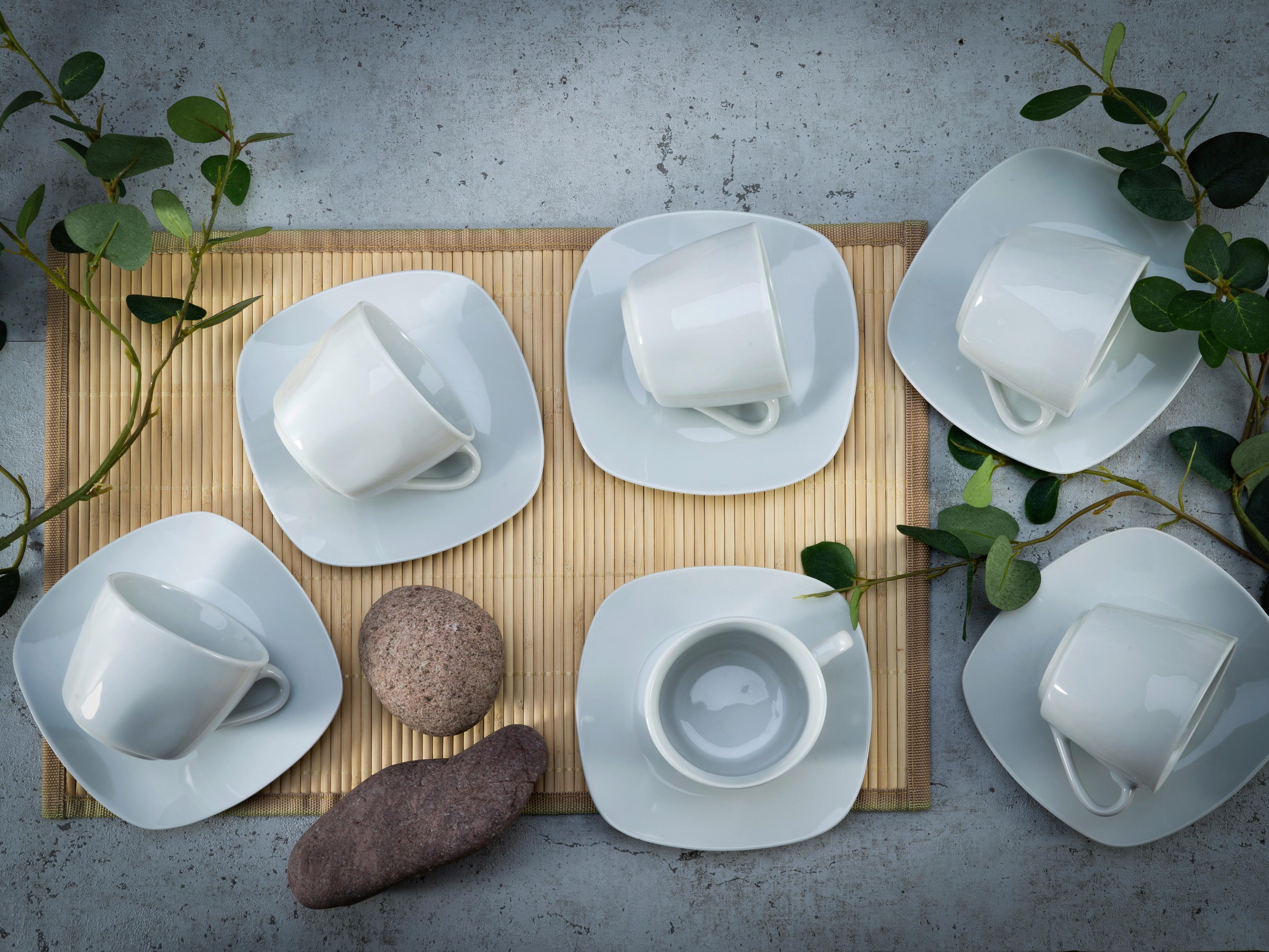 Kávová souprava 12- dílna - bílá, Basics, keramika (20/20/27,5cm) - Creatable