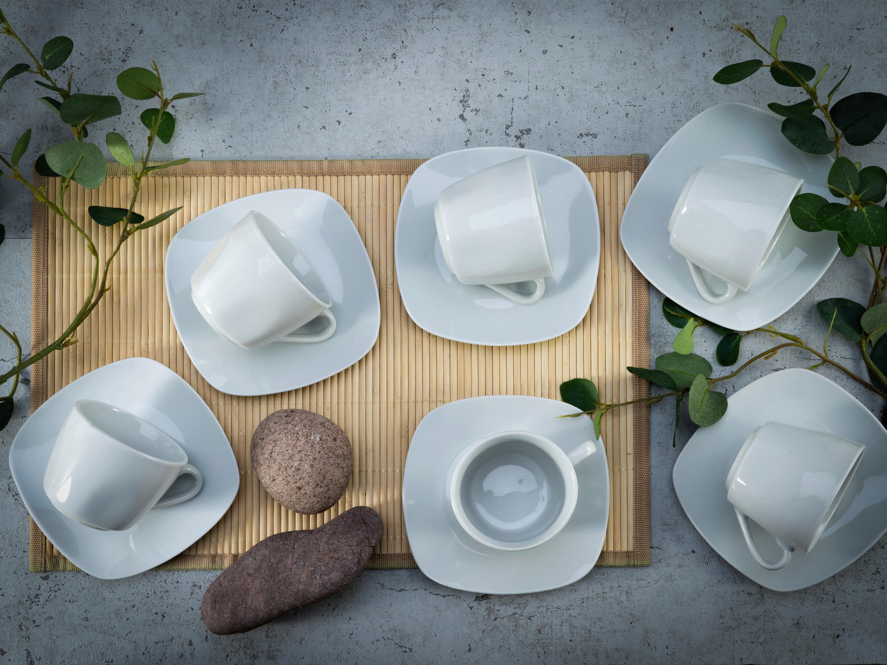 Kávový Servis 12- Dielny - biela, Basics, keramika (20/20/27,5cm) - Creatable