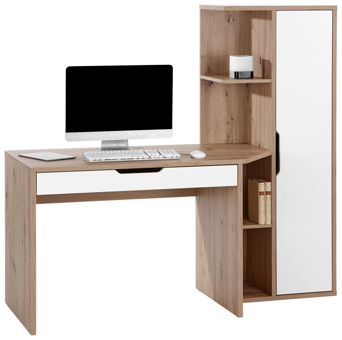 Schreibtisch mit Stauraum B: 160 cm H: 148,3 Laurent - MODERN, Holzwerkstoff (160/148,3/60cm)