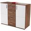 Kommode Ina 03 B:132cm Eiche Kraft Dunkel Dekor/ Weiß - Eichefarben/Weiß, MODERN, Holzwerkstoff (132,2/95,1/38,3cm) Kommode Ina 03 B:132cm Eiche Kraft Dunkel Dekor/ Weiß - Eichefarben/Weiß, MODERN, Holzwerkstoff (132,2/95,1/38,3cm)