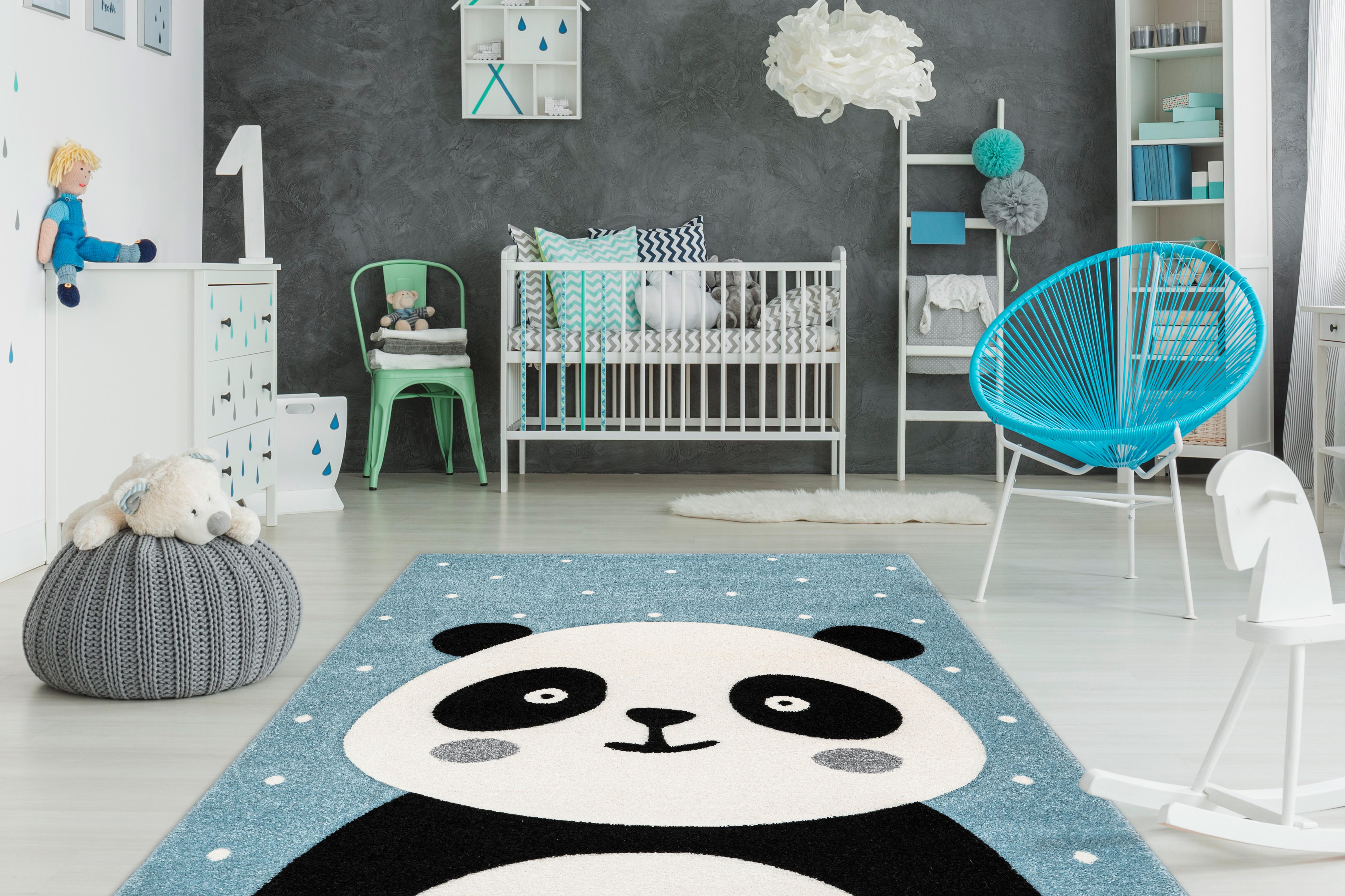 Kinderteppich Pandabär Blau Madura 120x170 cm - Blau, Trend, Kunststoff (120/170cm) - Kayoom