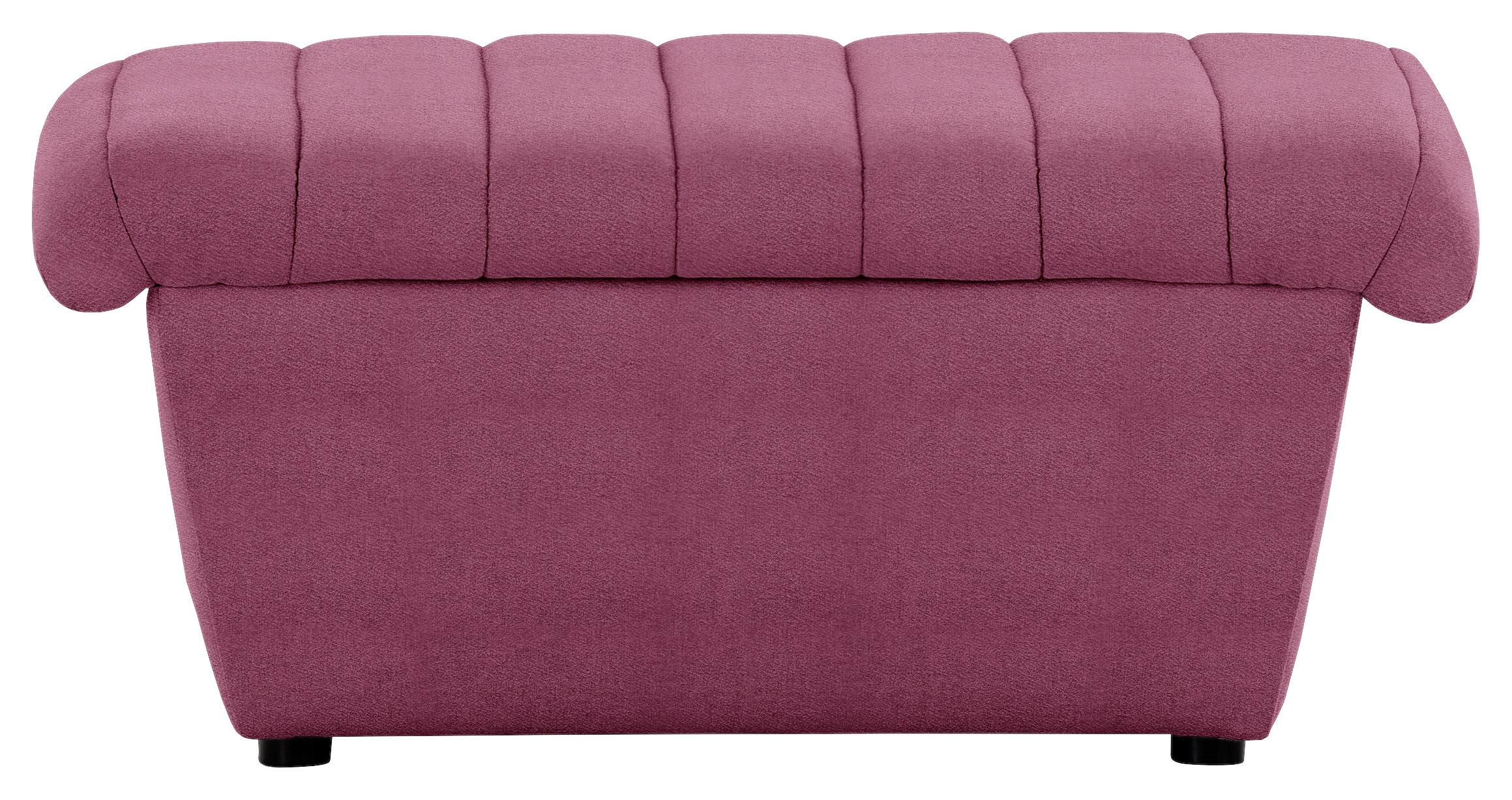Hocker Looks Viii - Weinrot/Schwarz, Design, Textil (90/43/105cm) - LOOKS by W.Joop