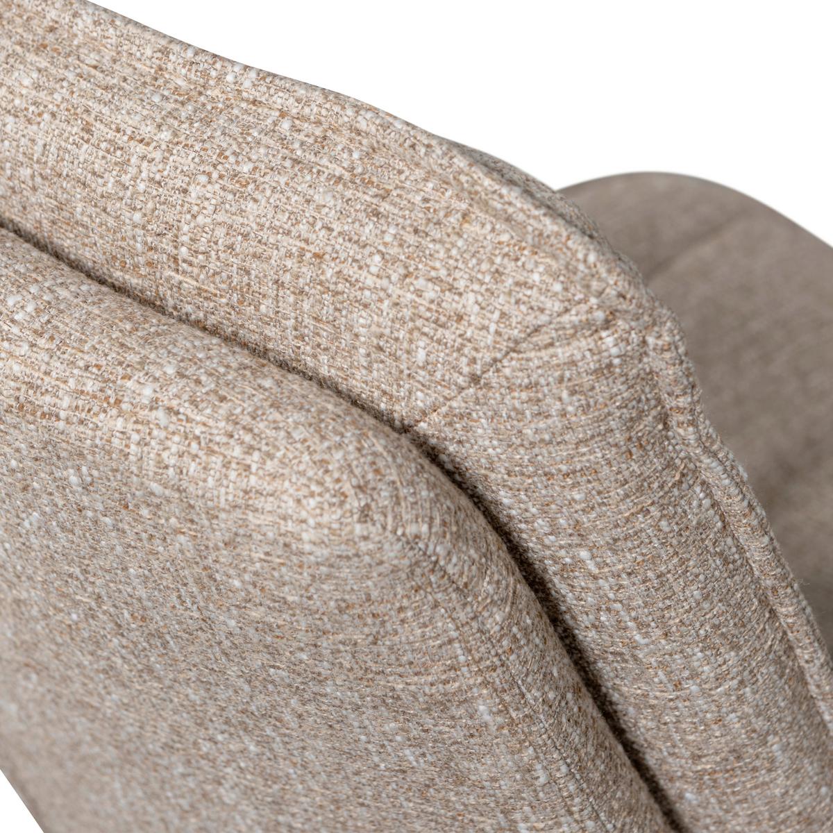 Sessel Milaro Naturfarben B: 75cm - Schwarz/Naturfarben, Design, Textil (75/88/94cm) - Livetastic