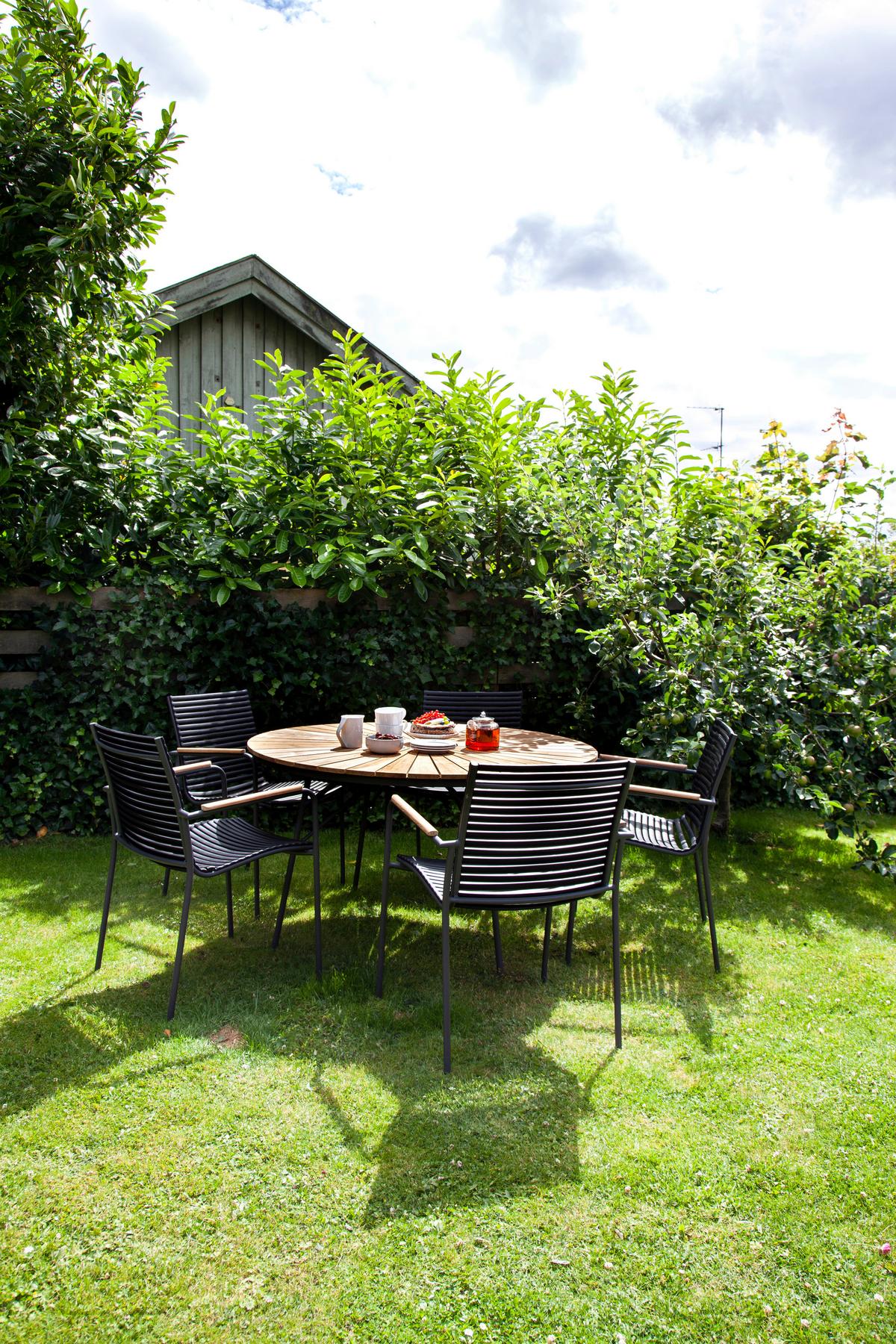Gartensessel Stapelbar Mood Classic Kunststoff - Anthrazit/Schwarz, KONVENTIONELL, Holz/Kunststoff (60/84/56cm) - Gardenson