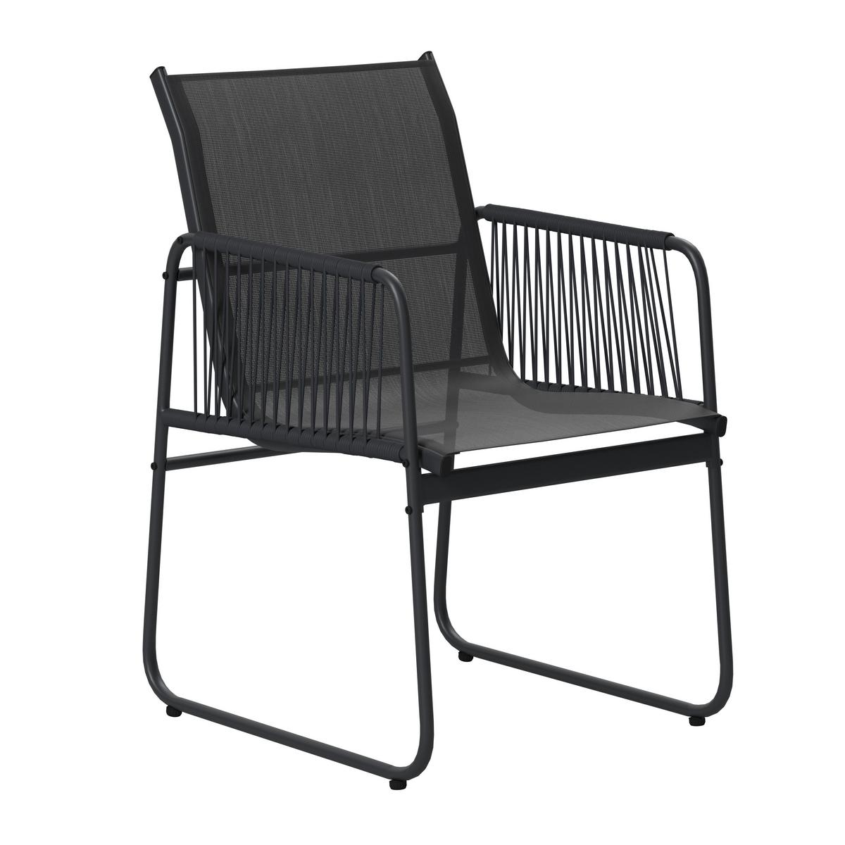 Balkonset Cardiff - Dunkelgrau/Grau, MODERN, Glas/Kunststoff - Beldano