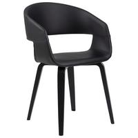 Armlehnstuhl Nova Schwarz - Schwarz, Trend, Holz/Textil (52/77,5/53cm) - MID.YOU