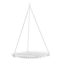 Grillrács Krómozott Grillrács Lánccal - krómszínű, Basics, fém