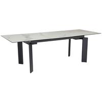 Esstisch Weiß/Schwarz - Schwarz/Weiß, Design, Keramik/Metall (180/95/77cm) - MID.YOU