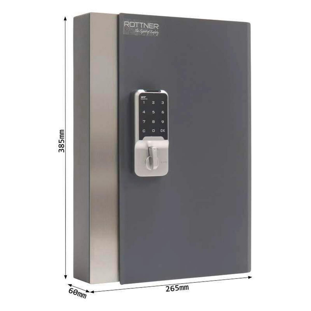 Schlüsselkasten Keyhome24 - Anthrazit, KONVENTIONELL, Metall (26,5/38,5/6cm) - ROTTNER