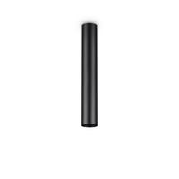LED-Deckenleuchte Look Ø 6 cm 1-Flammig Zylindrisch - Schwarz, KONVENTIONELL, Metall (6/40cm) - Ideal Lux