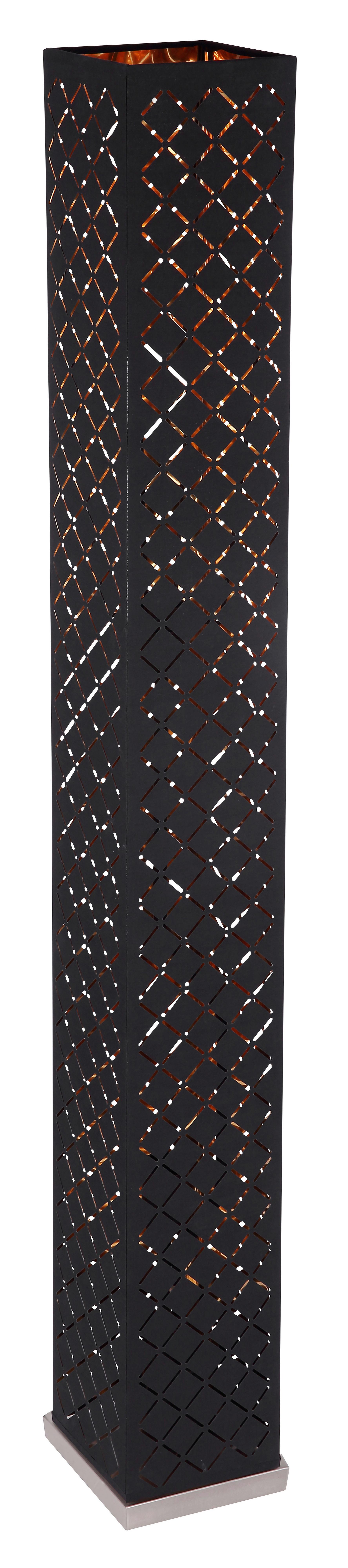 Stojací Svítidlo S Reprodukt. Černá/zlatá - černá/barvy zlata, Lifestyle, kov/textil (15/15/118cm)