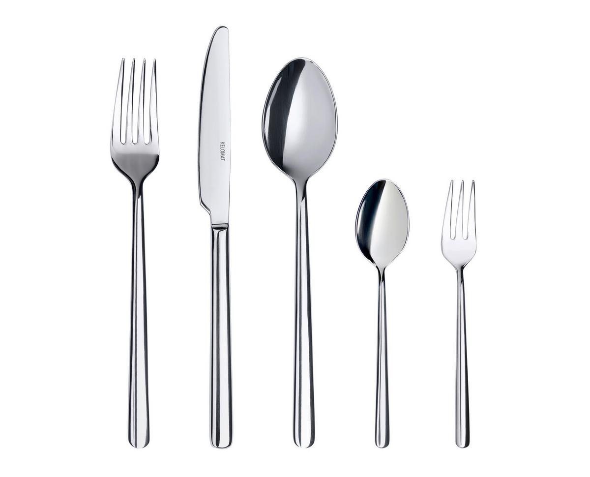 Besteckset Classico - Edelstahlfarben, Basics, Metall (43,7/25,30/5,50cm) - Kelomat