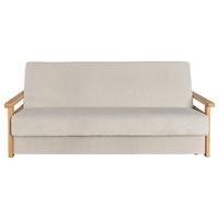 Schlafsofa Malaga Creme B: 220 cm - Creme/Naturfarben, Design, Holz/Textil (220/90/90cm) - P & B