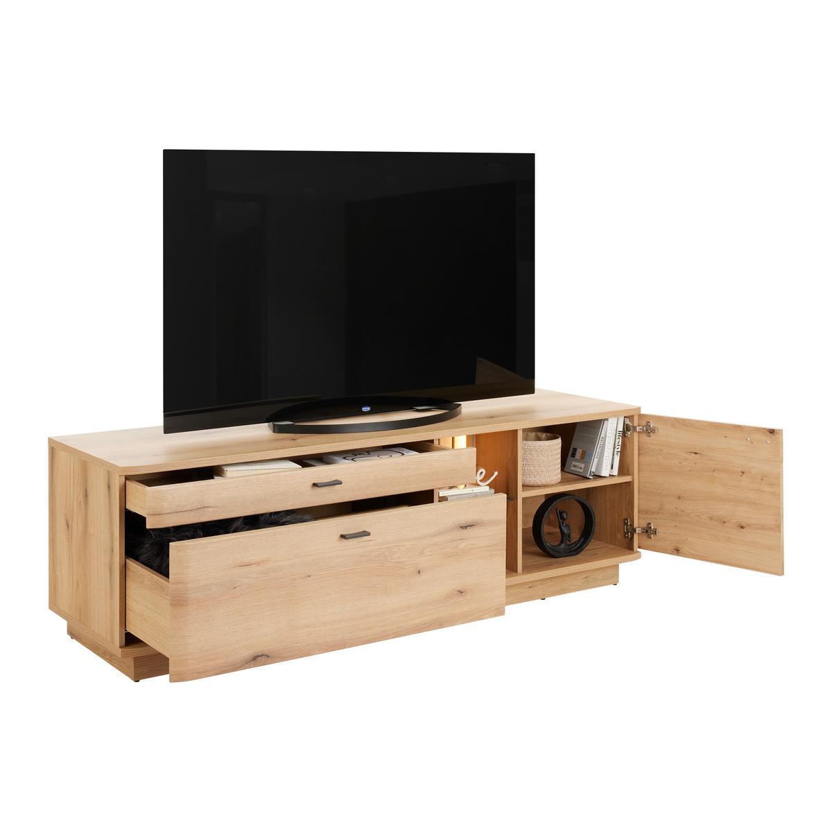 TV-Element Fortuna - MODERN, Glas/Holzwerkstoff (180/57/50cm)