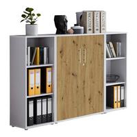 AKTENSCHRANK OFFICE EDITION - SW SET 2 - Hellgrau/Eiche Artisan, MODERN, Holzwerkstoff (172,6/113,6/33cm) - MID.YOU
