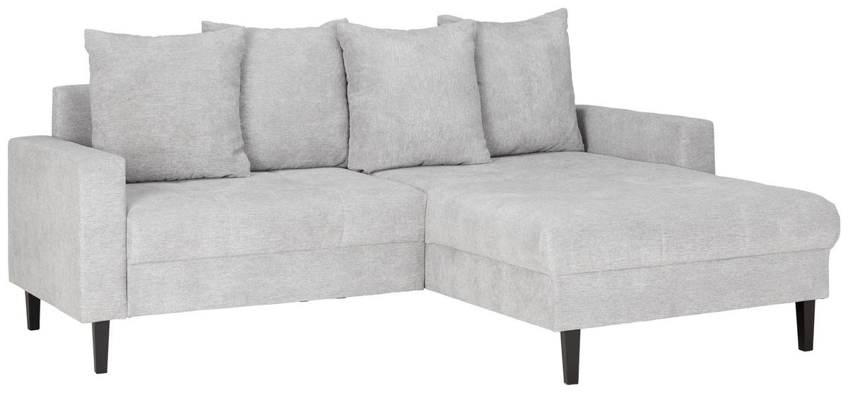 Rohová sedačka BOSTON, oboustranná, šedá - šedá/černá, Konvenční, dřevo/textil (215/92/160cm) - Based