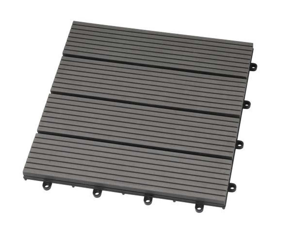 TERASOVÁ DLAŽDICE WILLI - šedá, plast (30/2,2/30cm) - Mömax