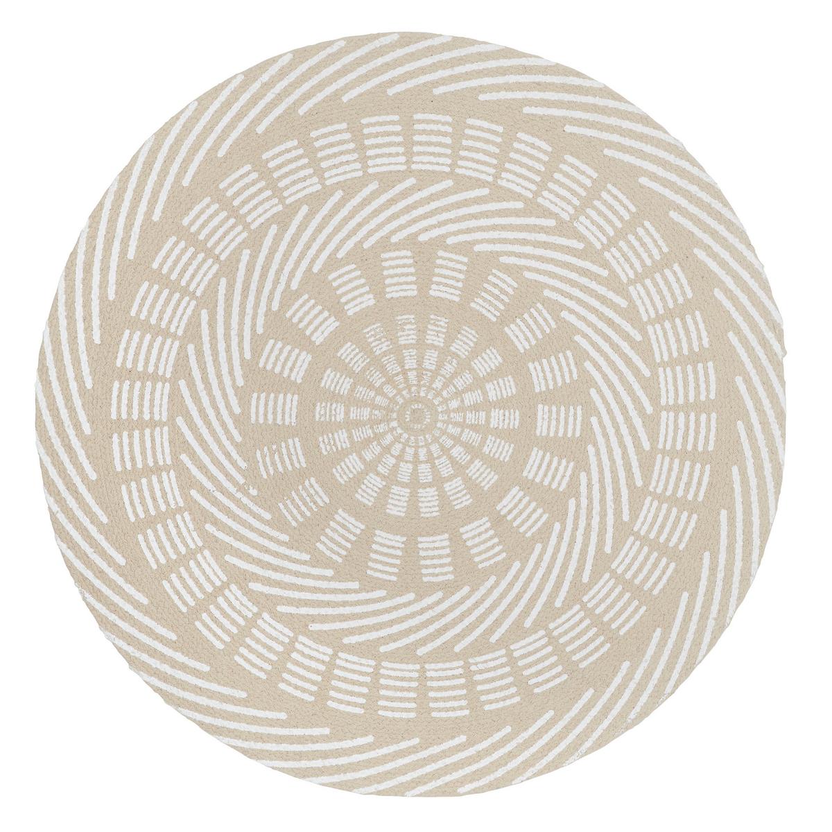 Koberec tkaný na plocho MIAMI, Ø: 100 cm - přírodní barvy/světle hnědá, Moderní, textil (100cm) - Modern Living