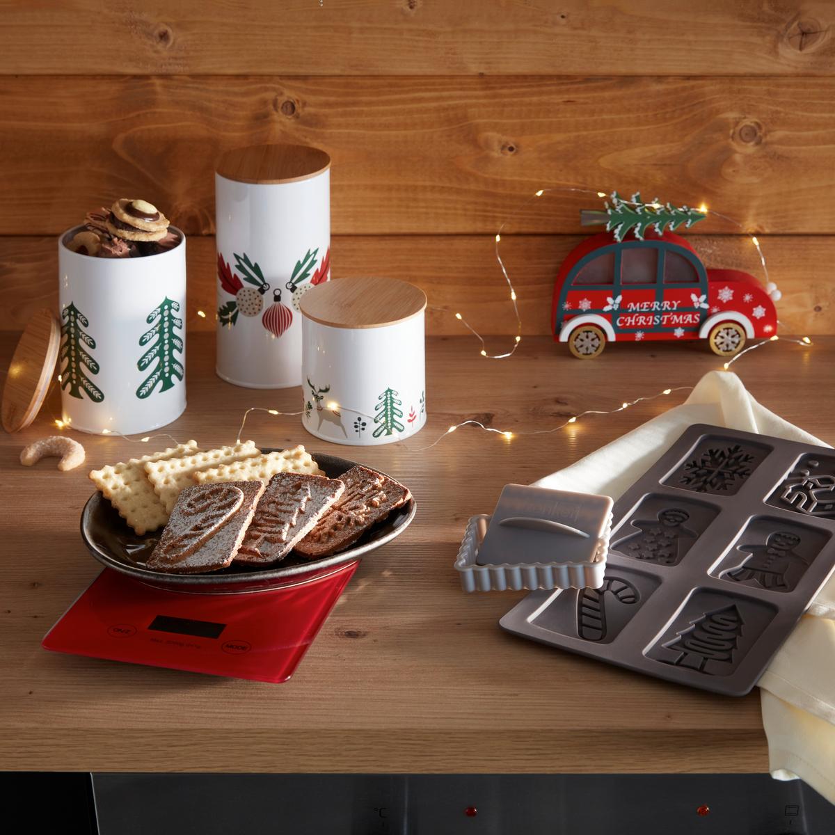 KUCHYNSKÁ VÁHA CHRISTMAS FABLE - červená, Konventionell, plast/sklo (22,4/15,7/1,9cm) - Modern Living