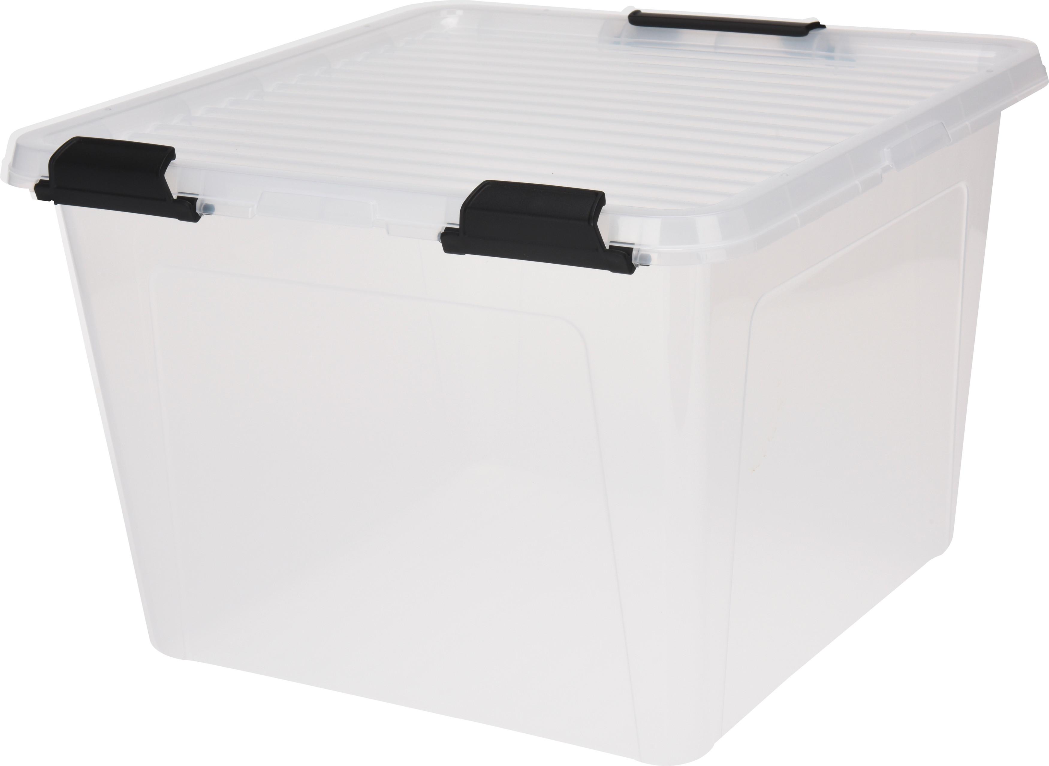 Aufbewahrungsbox mit Deckel Kunststoff 40x40x27 cm - Transparent, Basics, Kunststoff (40/40/27cm)