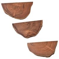 Wandregal Akazie Massiv, B: 49,5 Cm - Akaziefarben, Natur, Holz (49,5/4/26cm) - MID.YOU